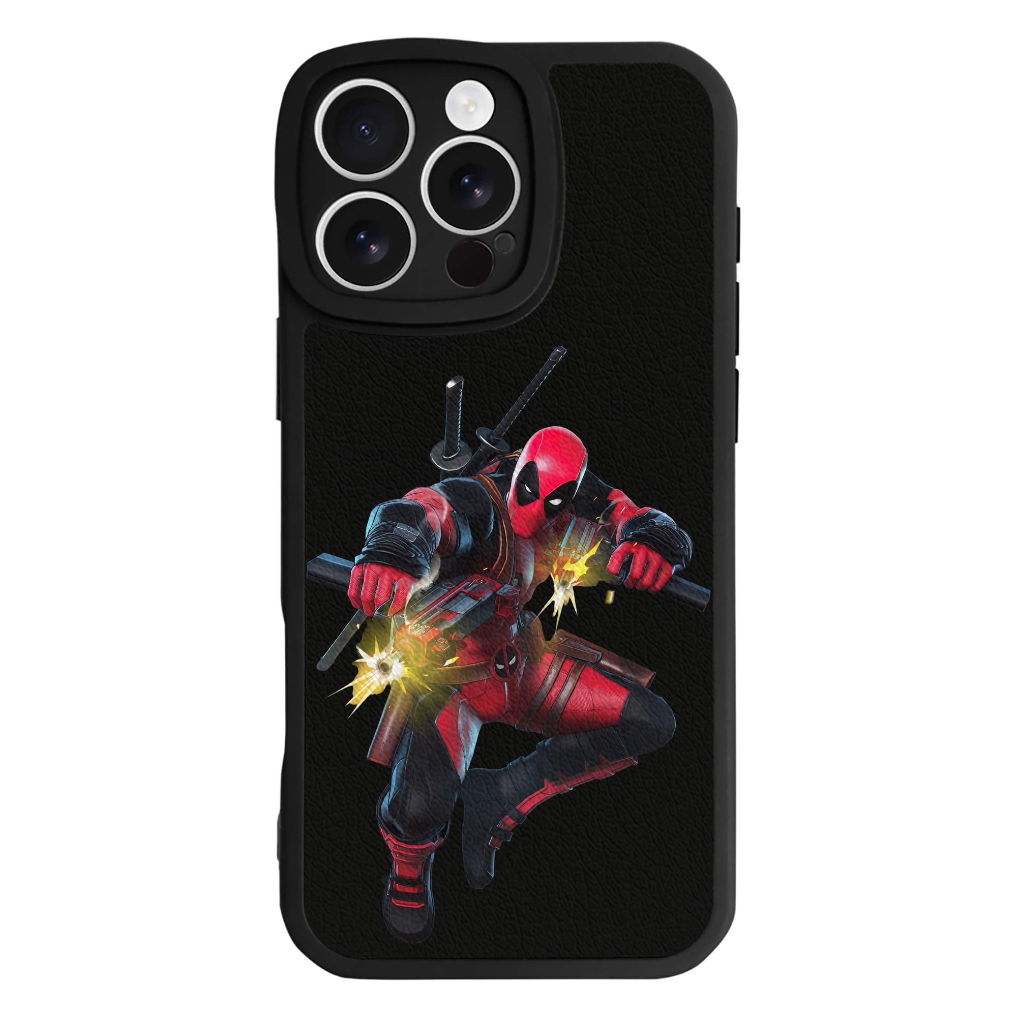 （画像用） Deadpool デッドプール 【iPhone 16シリーズ対応】シリコンスマホケース（レザー調） 材質：シリコン